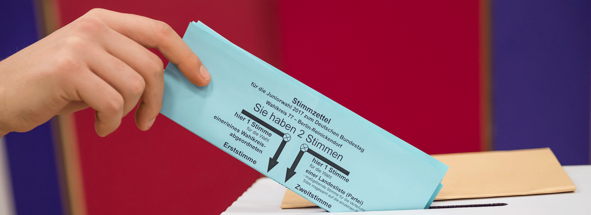 Stimmabgabe bei der Juniorwahl